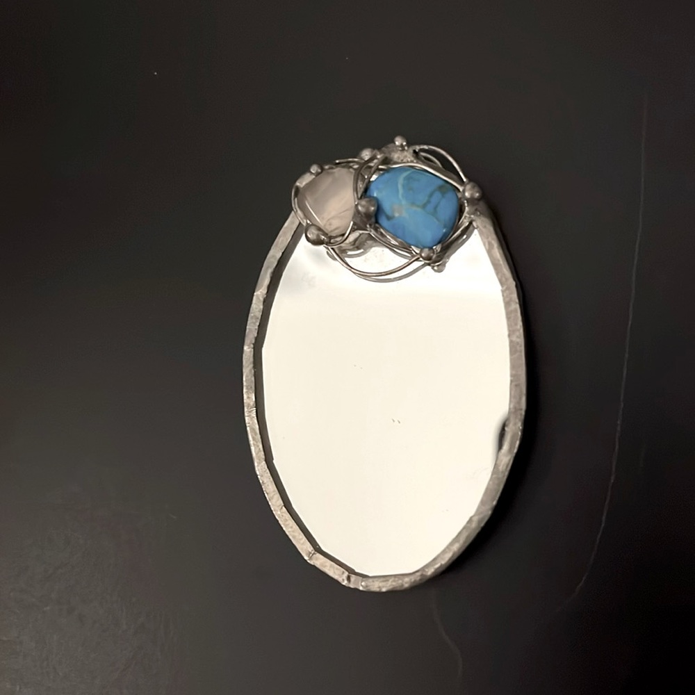 NWOT VINTAGE PURSE MIRROR HAND CRAFTED